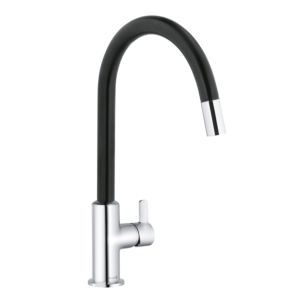 Kludi Bingo Star XS kitchen faucet 468518778 swiveling 230 °, pull-out spout, matt black / chrome