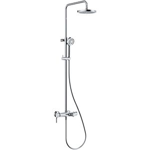Kludi Logo single lever mixer dual shower system 6808305-00 chrome, with overhead and hand shower, with bath spout