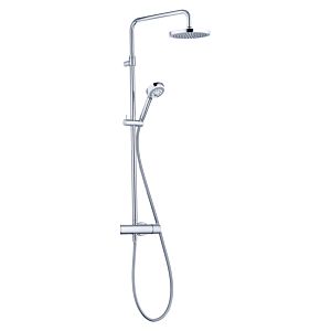 Kludi Logo Thermostatic dual shower system 6809205-00 chrome, with overhead and hand shower