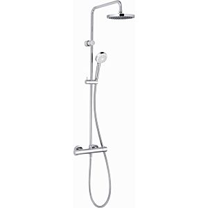 Kludi Logo thermostatic dual shower system 6809405-00 with head and hand shower, chrome