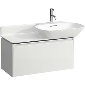 LAUFEN BASE for INO H4030011102611 unit H4030011102611 77x36cm, 2000 drawer, handle strip anodised aluminum, glossy white