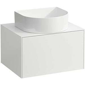 LAUFEN Sonar drawer unit / sideboard H4054010341701 57.5x34x45.5cm, cut-out in the middle, matt white