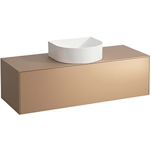 LAUFEN Sonar drawer unit / sideboard H4054210340411 117.5x34x45.5cm, cut-out in the middle, copper
