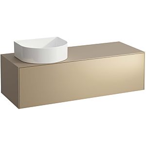 LAUFEN Sonar drawer unit / sideboard H4054220340401 117.5x34x45.5cm, cut-out on the left, gold