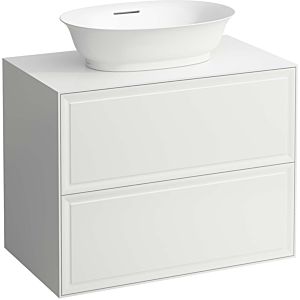 LAUFEN Le nouveau meuble à tiroirs / buffet H4060120851701 77,5x60x45,5cm, 2 tiroirs, pour vasque, blanc mat