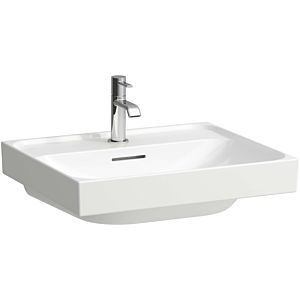 Laufen Meda countertop washbasin H8161127571041 55x46cm, with overflow, 1 tap hole per basin, matt white