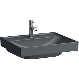 Laufen Meda vasque à poser H8161127581111 55x46cm, sans trop-plein, 1 trou de robinetterie par vasque, graphite mat