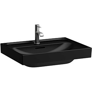 Laufen Meda vasque à poser H8161137161041 60x46cm, avec trop-plein, 1 trou de robinetterie par vasque, noir mat