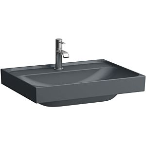 Laufen Meda vasque à poser H8161137581111 60x46cm, sans trop-plein, 1 trou de robinetterie par vasque, graphite mat
