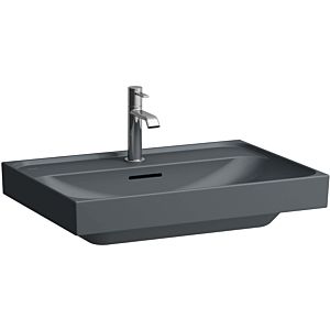 Laufen Meda lavabo H8101147581041 65x46cm, à encastrer, avec trop-plein, 1 trou de robinetterie par lavabo, graphite mat