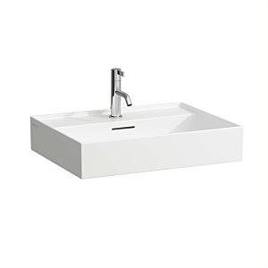 LAUFEN Kartell washbasin H8103334001041 , 60x46cm, white LLC, with overflow and tap hole, sapphire ceramic