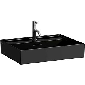 LAUFEN Kartell lavabo H8103330201041 , 60x46cm, noir, avec trop-plein et trou pour robinet, céramique saphir