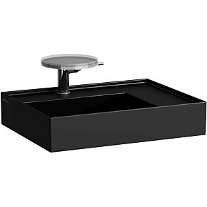 LAUFEN Kartell washbasin H8103347161581 60x46cm, shelf on the right, without overflow, 3 tap holes, matt black