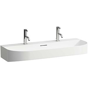 LAUFEN Sonar washbasin H8103470001071 under, with overflow, with 2 tap holes, white