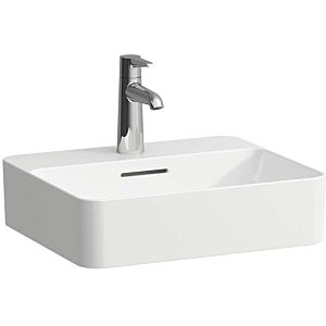 Laufen Val lavabo H8122800001581 45x38cm, blanc , sans trop-plein, 3 trous pour robinet