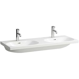 Laufen Lua lavabo double H8140810001041 120x46cm, encastré, blanc , avec trop-plein, avec trou pour robinet 2000