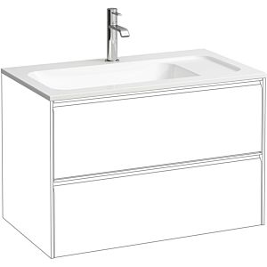 Laufen Meda washbasin H8141170001111 77.5x44.5cm, made of Marbond, without overflow, with tap hole, white