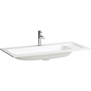 Laufen Meda washbasin H8141187571111 97.5x44.5cm, made of Marbond, without overflow, with tap hole, matt white