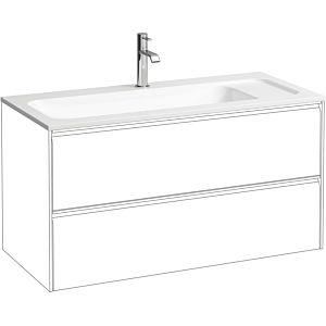 Laufen Meda washbasin H8141180001111 97.5x44.5cm, made of Marbond, without overflow, with tap hole, white