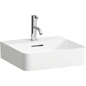 LAUFEN Val Aufsatz-Handwaschbecken H8162807571041 45x42cm, weiß matt, mit Hahnloch, mit Überlauf