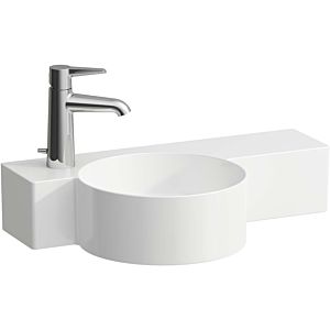 LAUFEN Val Cloakroom basin H8152834008131 55x31.5cm, shelf on the right, with overflow, without tap hole, can be cut, white LCC