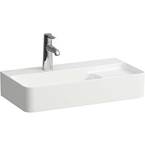 LAUFEN Val washbasin H8152854001561 without overflow, with 2000 tap hole, white LCC, 60x31cm, can be built under