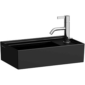 LAUFEN Kartell Cloakroom basin H8153347161111 46x28cm, fitting on the right, without overflow, 2000 tap hole, matt black