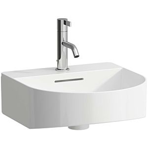 LAUFEN Sonar countertop hand washbasin H8163414001041 41x42cm, ground underside, wall-mounted, with overflow, with 2000 tap hole, LCC
