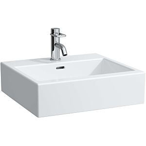 LAUFEN Living City washbasin 8174320001081 50 x 46 cm, sanded, white, 3 tap holes
