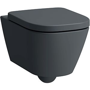 Laufen Meda WC suspendu H8201107580001 36x54cm, sans rebord, graphite mat