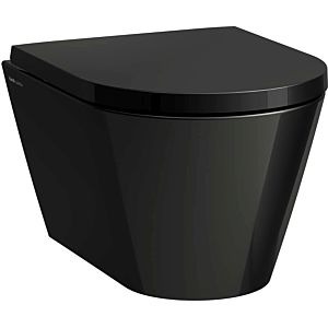 LAUFEN Kartell Wand-Tiefspül-WC H8203330200001 schwarz glänzend, spülrandlos, Form innen rund