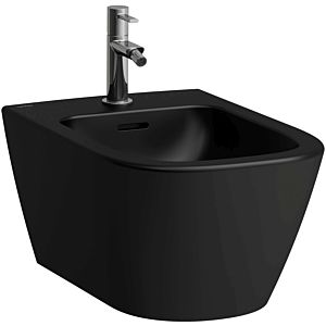 Laufen Meda wall bidet H8301107163021 36x54cm, concealed attachment, with overflow, with tap hole, matt black