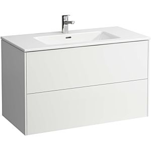 Laufen Pro S Base Waschtisch-Set H8649612611041, 2 Schubladen, weiß glänzend, 100x50cm