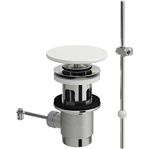 LAUFEN waste valve H8981910000001 with pull lever, with Saphir Bathroom ceramics cover, white