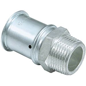 Multitubo Systems metal press connection 20040 25 mm x 3/4&quot; AG, tin-plated brass
