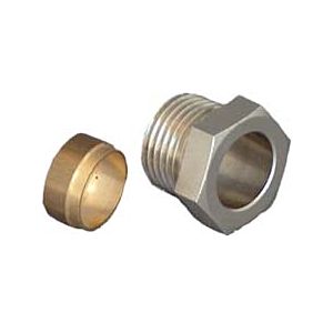 Oventrop Ofix CEP compression fitting 1028152 G 2000 / 2x10mm, for IG, nickel-plated brass