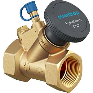 Oventrop HydroCom shut-off valve 1062724 DN 15, Rp 1/2, PN 16, both sides internal thread, brass