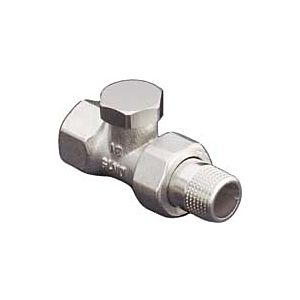 Oventrop Combi 2 radiator screw connection 1091161 3/8&quot; DN 10, passage, nickel-plated brass