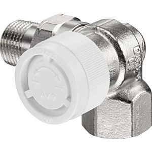 Oventrop series AV 9 thermostatic valve 1183471 DN 10, angle / corner, right, nickel-plated brass