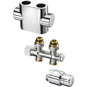 Oventrop connection set 3 1184283 Multiblock T/Uni SH, straight, chrome-plated