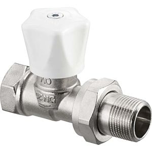 Oventrop HRV series manual control valve 1194603 3/8 &quot;, straight, shortened, nickel-plated brass