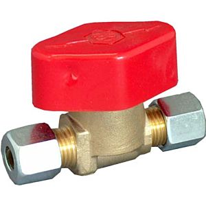 Oventrop quick-closing valve 2100052 8x8mm, with cutting ring screw connection, brass