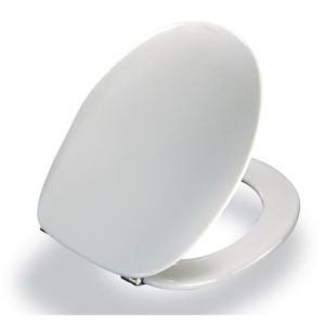 Pressalit 2000 WC seat 124000-UN4999 white, with cover, standard, universal hinge UN4, Stainless Steel