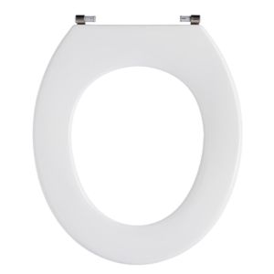 Pressalit Objecta WC seat 53011-BA1999 white polygiene, fixed hinge BA1, Stainless Steel , without cover, standard