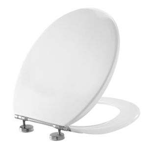 Pressalit WC siège 54011-BZ1999 blanc polygiene, avec revêtement, standard, charnière spéciale BZ1, Universel , Inox