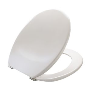 Pressalit Objecta WC siège-54011 D43999 Polygiene blanc, avec couvercle, standard, plug-in Inox D43, Inox