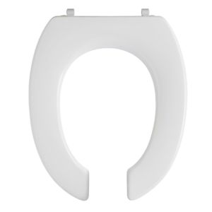Pressalit Dania WC siège 72000-UN3999 blanc, sans couvercle, ouvert à l&#39;avant, charnière universelle UN3, Inox , standard