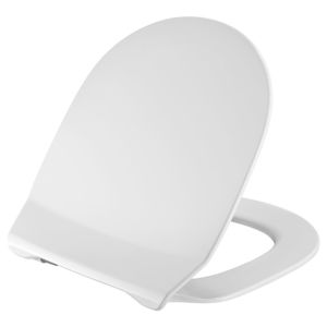 Pressalit WC seat 980011-DE9999 white (polygiene), with cover, automatic lowering, universal hinge DE9, combi, Stainless Steel