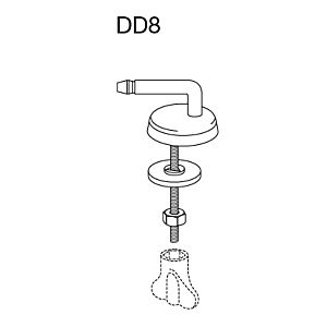 Pressalit universal hinge DD8999 installation from below, for WC seat Pressalit code, standard