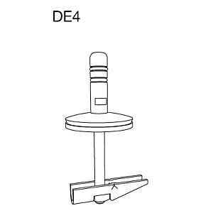 Pressalit Universal-Scharnier DE4999 Edelstahl, für WC-Sitz I-Can, mit lift-off, Montage von oben